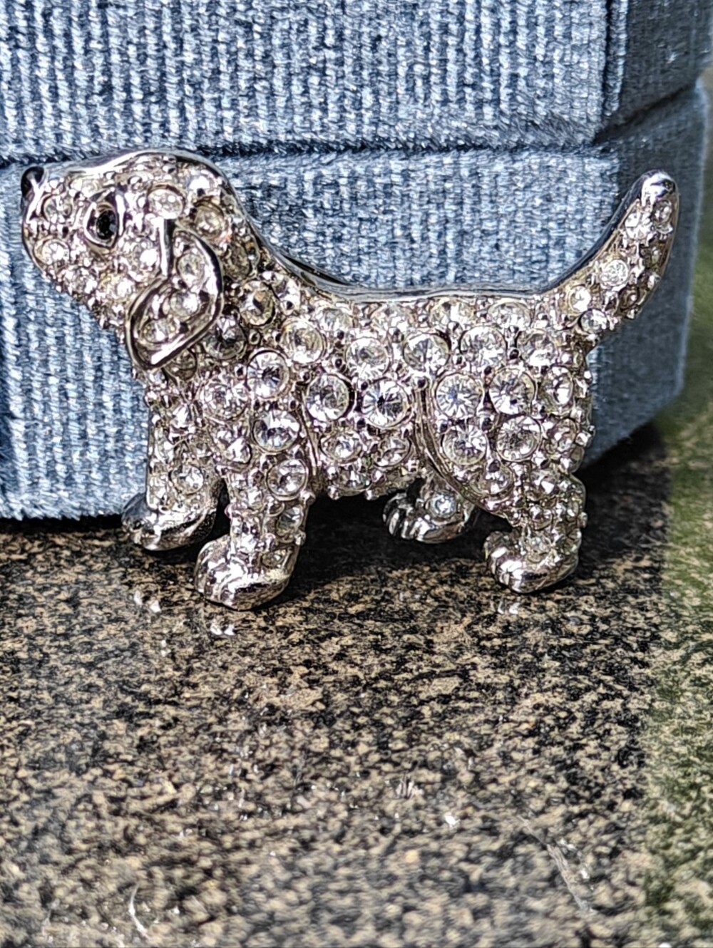 Rare Swarovski Puppy Dog Brooch Precious Pet Line Retired Series
